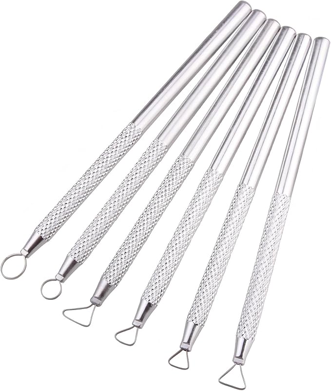 DIYOOHOMY 6 Pcs Clay Sculpting Tools Set, Metal Polymer Clay Ribbon Loop Tool by DIYOOHOMY