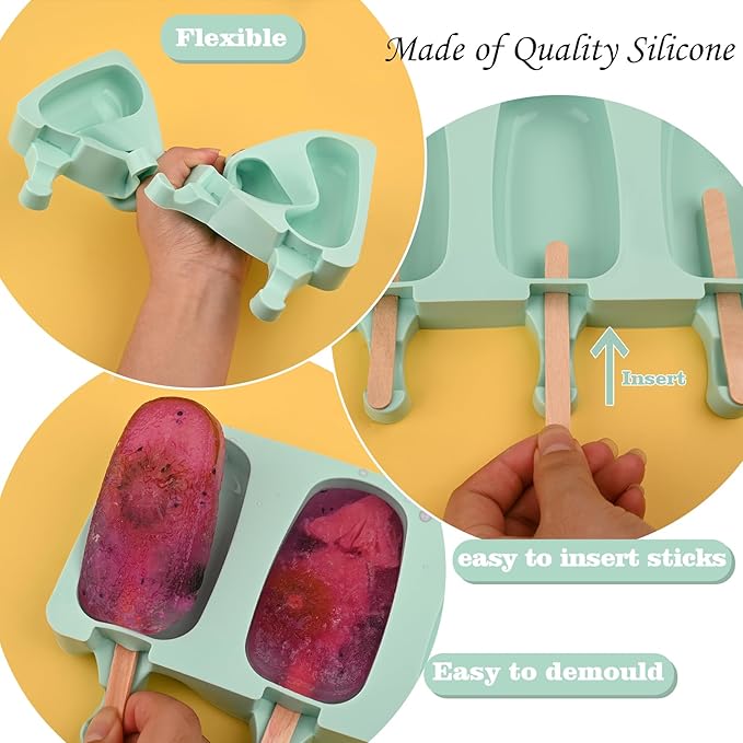 WMKGG Popsicle Silicone Molds Set, Ice Pop, Cakesicles - Image 3