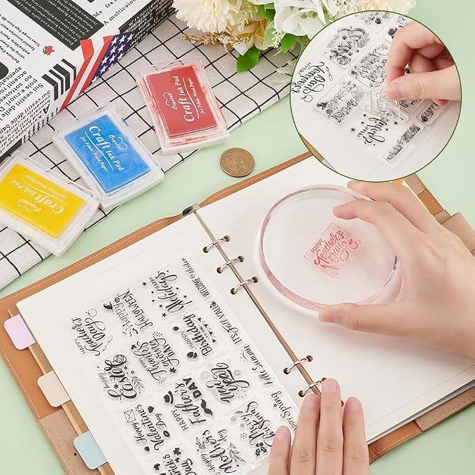 INFUNLY 16pcs Word Clear Stamps - Image 6