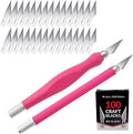 WA Portman 2-Piece Pink Craft Knife Set – Sharp, Durable Hobby Knife Set by WAPortman