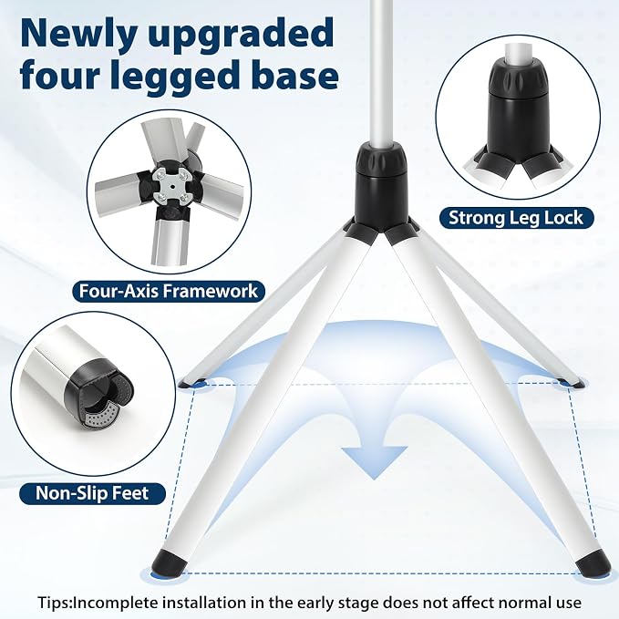 2 in 1 Cap and Gown Display Stand, Adjustable, Matte Black | Adjustable 32-63 - Image 4