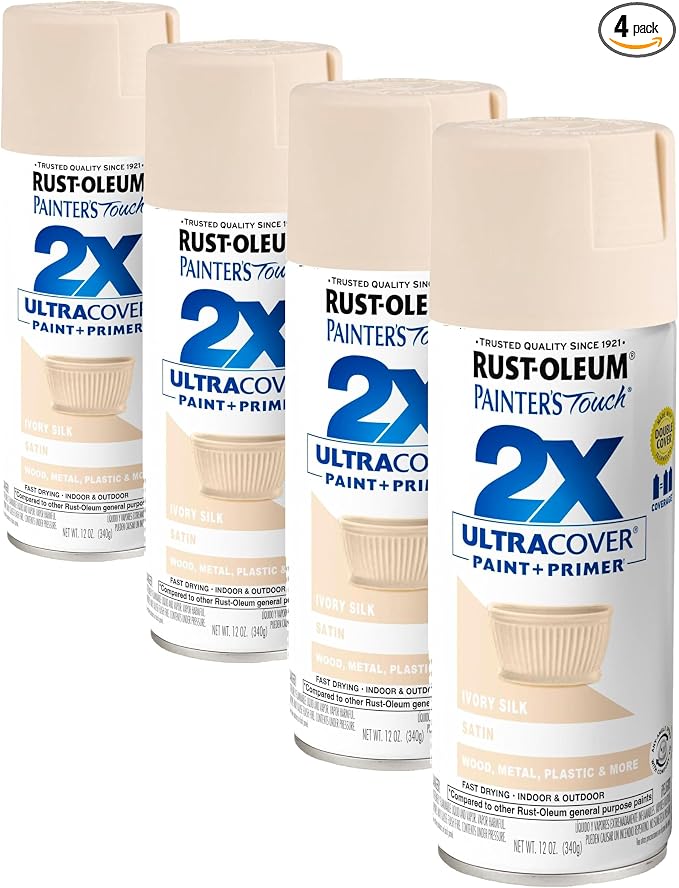 Rust-Oleum 334073 Painter's Touch 2X Ultra Cover Spray Paint, 12 oz, Satin by Rust-Oleum