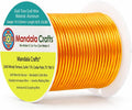 Mandala Crafts 14 Gauge Gold Tone Anodized Aluminum Craft Wire, 60 FT | Colored by MandalaCrafts
