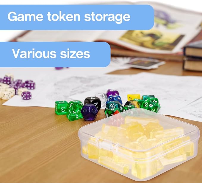 Taiyin 20 Pcs Clear Board Game Tokens Storage Containers Trays Clear Plastic - Image 5