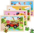 Wooden Puzzles Toys for Kids Ages 3-5, Animals Theme Wood Jigsaw Puzzles by NASHRIO