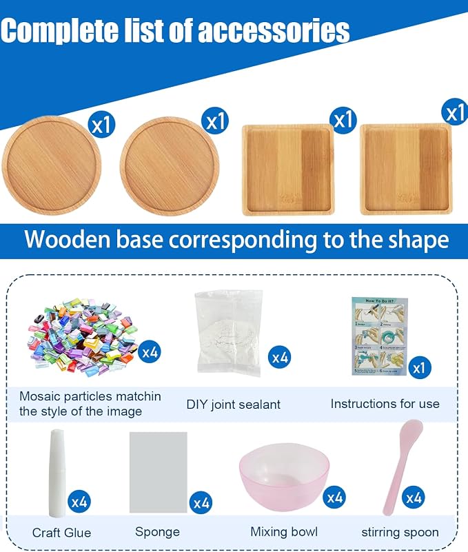 4 Sets DIY Mosaic Kits for Adults - Image 4