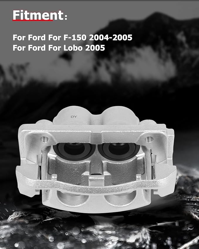 cciyu Front Left Brake Caliper Assembly w/Bracket 18B4861 2004 2005 For Ford For F-150,2005 For Ford For Lobo