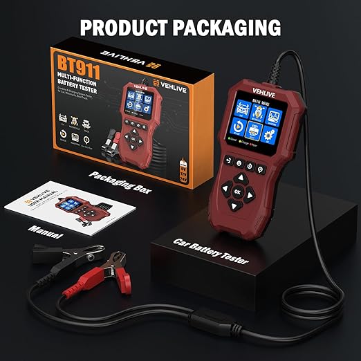 Car Battery Tester 6V 12V 24V, 5-3000CCA Automotive 12V and 24V Dual Circuit Testing, Load/Alternator Tester, Digital Auto Battery Analyzer Charging Cranking System Tester for All Cars Motorcycle Boat