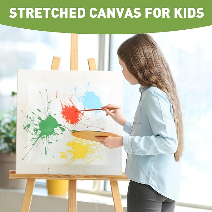 FUMILE Stretched Canvas for Painting 12x12, 12 Pack Square Canvases for - Image 6
