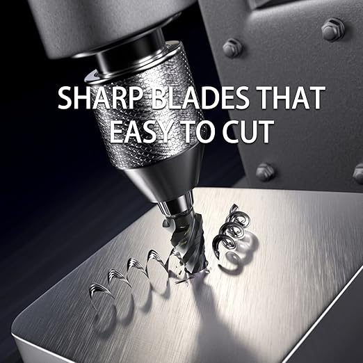 M35 Cobalt Step Drill Bit Four Spiral Flute, 3/16"-7/8" (12 Step Sizes) - Ideal for Metal, Stainless Steel, Wood, Plastic - 1/4" Hex Shank