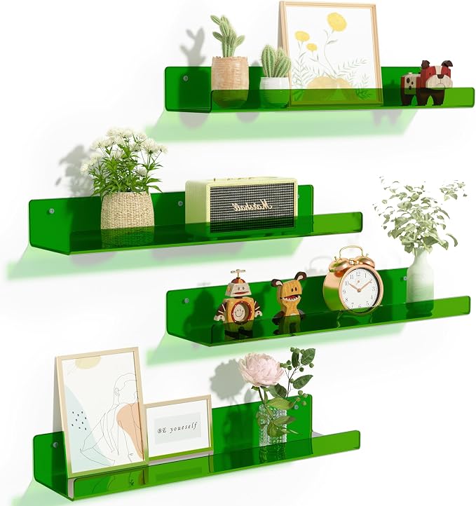 upsimples 4 Pcs 15" Acrylic Shelves by upsimples