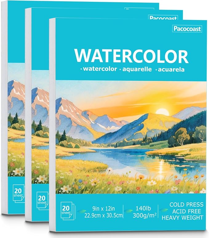 Pacocoast 9"X12" Watercolor Paper by Pacocoast