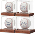 JupDec Baseball Display Case 4 Pack, Autograph Baseball Stand Box by JupDec