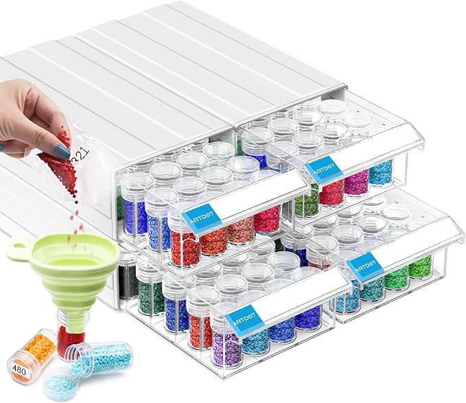 ARTDOT 4-Pack Interlocking Storage Containers by ARTDOT