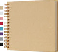 potricher 8 x 8 Inch DIY Scrapbook Photo Album 80 Pages Thick Kraft Blank by potricher