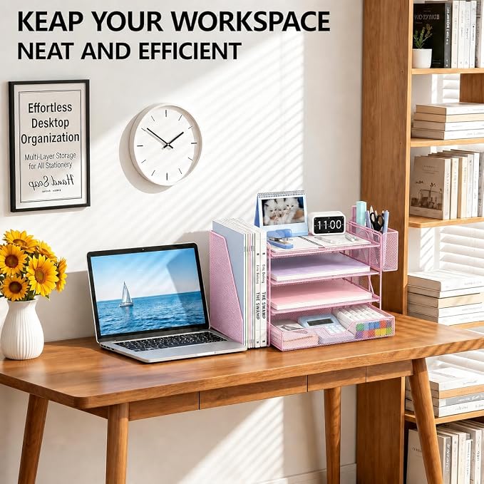 OPNICE Desk Organizer, 4-Tier Desktop File Organizer - Image 5