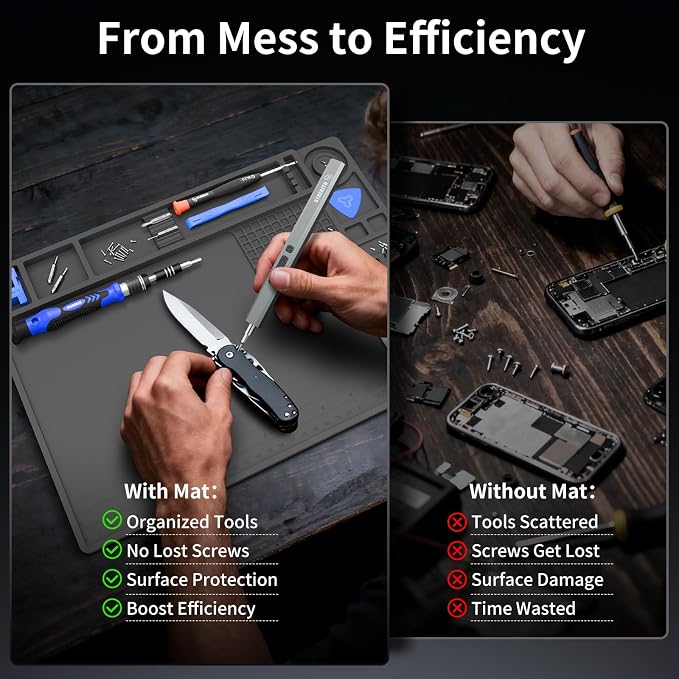 STREBITO Heat Resistant Silicone Soldering Mat up to 932°F, Silicone Work Mat - Image 4