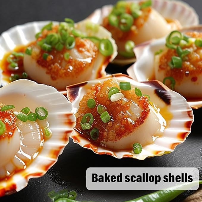 10PCS Scallop Shells 4‘’-4.5" Natural Sea Shells Yellow & Pink Hawaiian Scallop - Image 4