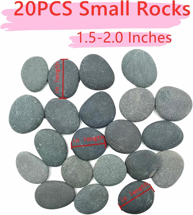 lifetop 50PCS Painting Rocks, Natural DIY Rocks Flat & Smooth Kindness Rocks - Image 3