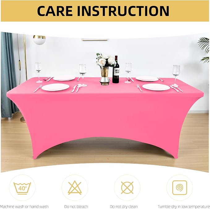 2-Pack 6ft Spandex Table Covers - Image 6