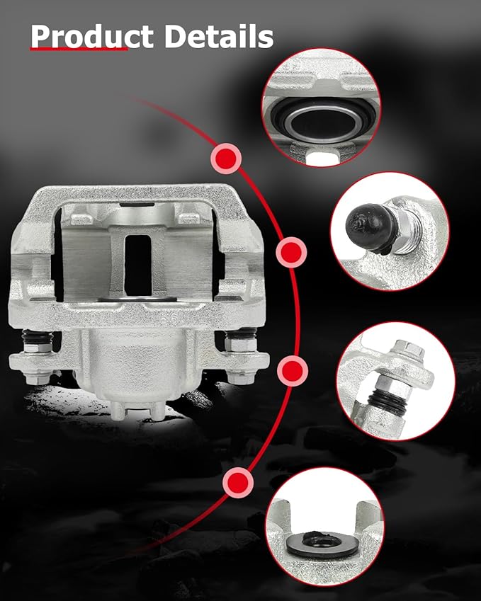 cciyu Rear Left Brake Caliper Assembly w/Bracket 19B2929 2005 2006 2007 2008 2009 2010 For Honda For Odyssey