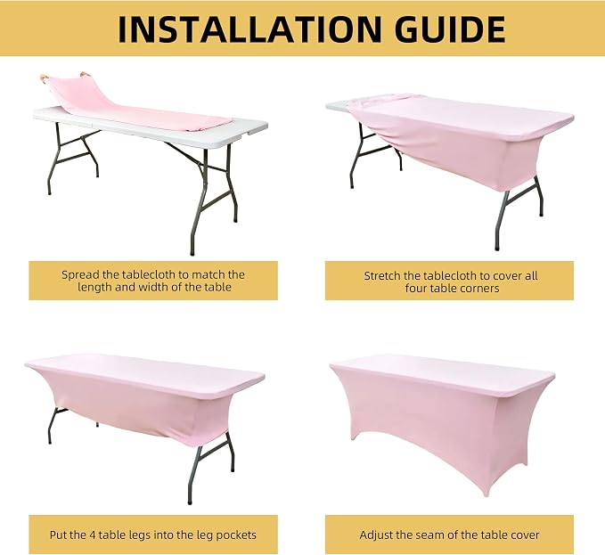2-Pack 6ft Spandex Table Covers - Image 5