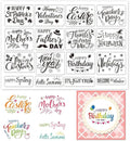 INFUNLY 16pcs Word Clear Stamps by INFUNLY