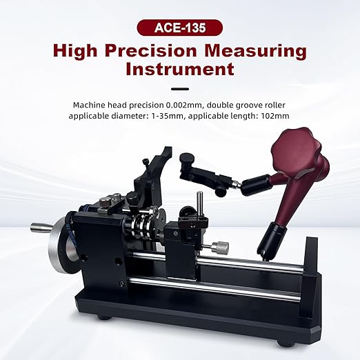 Coaxiality Measuring Instrument, Concentricity Tester, Measuring Dia 1-35mm, Length 102mm, Precision Resolution 0.002mm, with A Two Measuring Stand and an Sliding Guide Rail