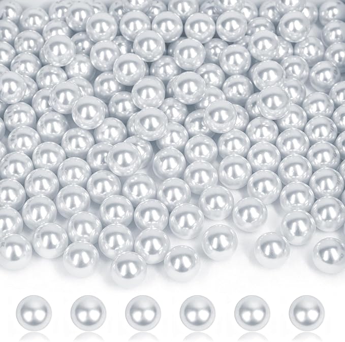 1200PCS 8mm Pearls for Crafting, Artificial Pearl Beads for Vase Filler by Unknown