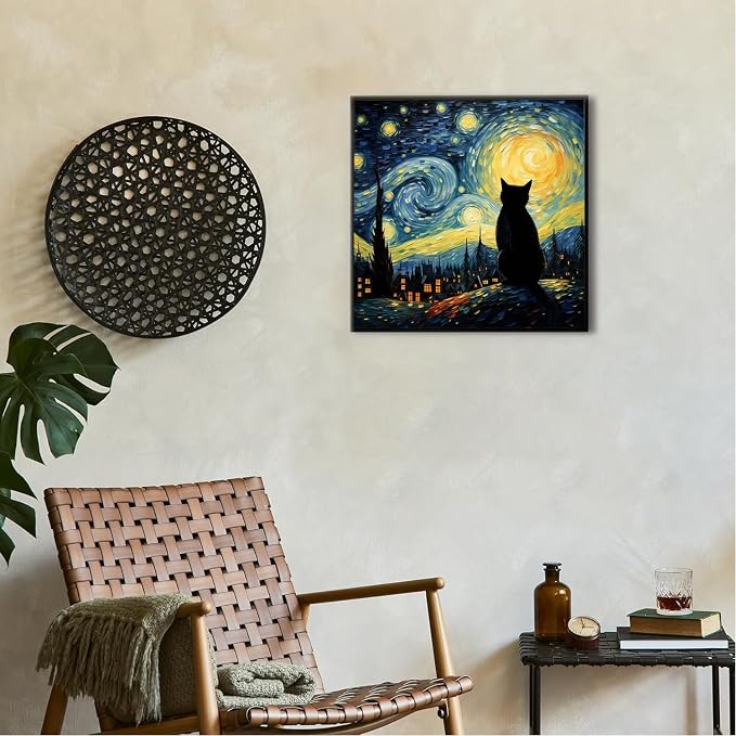 VeGuude Cat Diamond Art Kits for Adults-Starry Night Diamond Painting Kits for - Image 7