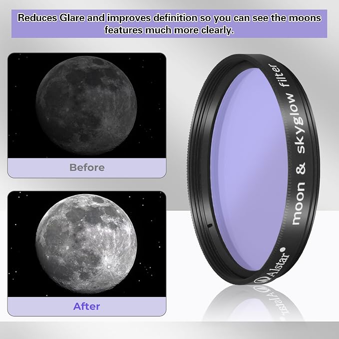 Alstar Telescope Filter 2 Inch Moon/Skyglow Filter Neutral Representation | - Image 2