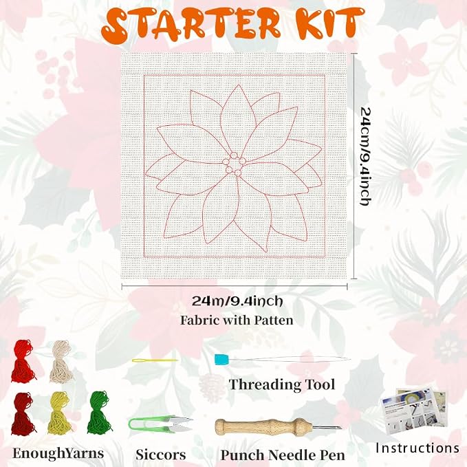 BEUNITONE Punch Needle Kit for Beginners Adults Easy Craft Needlepoint - Image 2