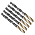 Drill Bit, 10mm Cutting Diameter, 4341 HSS Gold and Black 118° Cutting Angle Number Jobber Bits - (Applications: for Drilling Soft Metal Plastic Wood), 5-Pieces