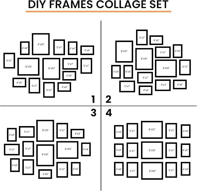 Venusmiles 15 Pack Picture Frames Collage Wall Decor, Gallery Frame Set - Image 8