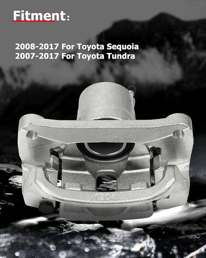 cciyu 19B3277 19B3276 Rear Left & Right Brake Calipers Assembly w/Bracket 2008-2015 For Toyota For Sequoia,2007-2015 For Toyota For Tundra