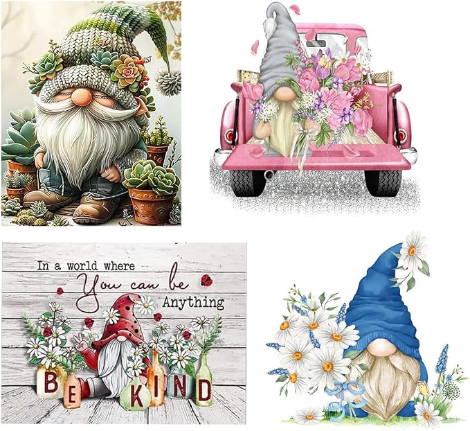 4 Pack Stamped Cross Stitch Kits by DIYHomeDecor