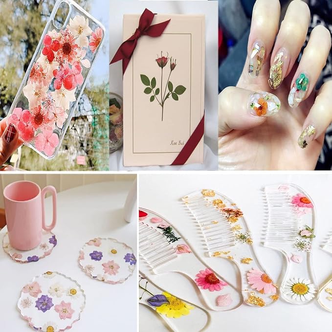 96PCS Vintage White Dried Pressed Flowers - Image 7