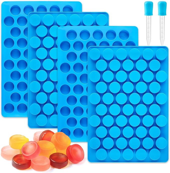 JOERSH Round Candy Molds, 220 Cavities, Non Stick, by JOERSH