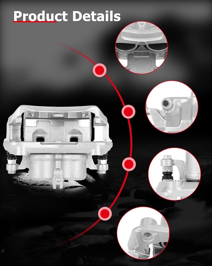 cciyu Front Left Brake Caliper Assembly w/Bracket 19B3123A 2005-2022 For Nissan For Frontier,2005-2012 For Nissan For Pathfinder,2005-2015 For Nissan For Xterra,2009-2012 For Suzuki For Equator