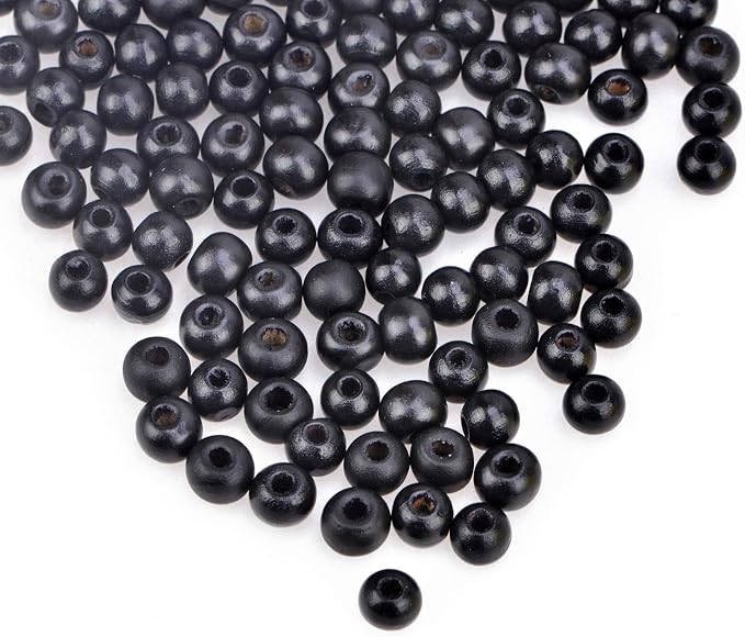 AD Beads Wood Spacer Loose Wooden Craft Beads Big Hole Beads Assorted - Image 2