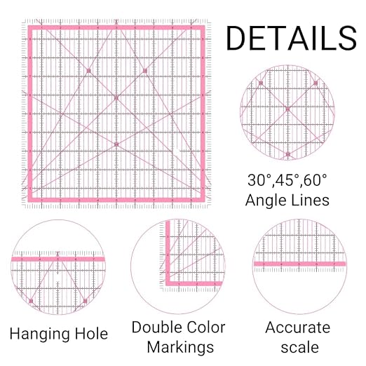 3 Quilting Rulers, Quilting Square Rulers, Quilting Squares - Image 3