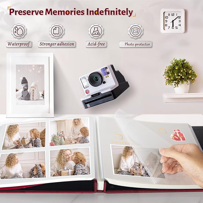 Artfeel Photo Album Self Adhesive Scrapbook, 60 Pages Large Photo Book - Image 2