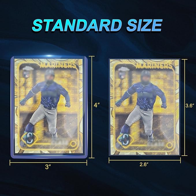 2000 Card Sleeves, Baseball Card Sleeves, Hard Plastic Card Holder - Image 2