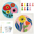 BEUNITONE 2PCS Bohemian Flower Punch Needle Kit by BEUNITONE