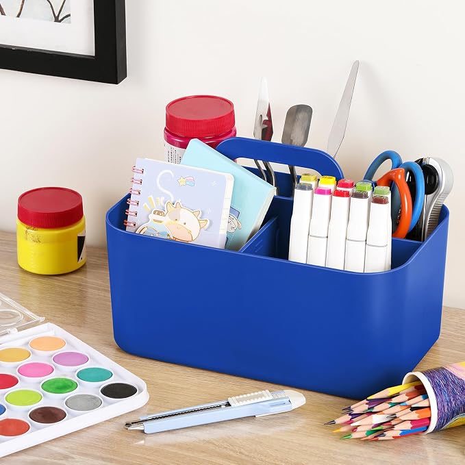 Multiuse Caddy Organizer with Handle, Portable Plastic Tote Bin - Image 3