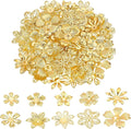 PandaHall 200pcs Flower Bead Cap, 10 Styles Bead End Caps Filigree Spacer Beads by PHPandaHall