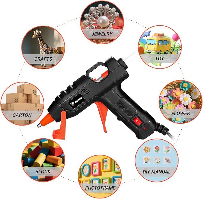 Mini Hot Glue Gun Kit：DEKOPRO 20Watt High Temp Glue Guns Tool - Image 7