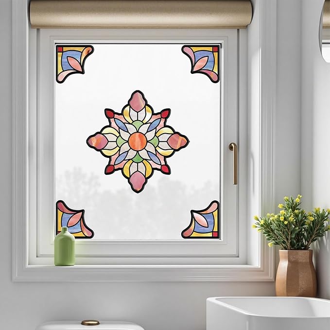 ADD.HERES Window Stickers, ‌Stained Glass Window Privacy Film, UV Blocking - Image 5