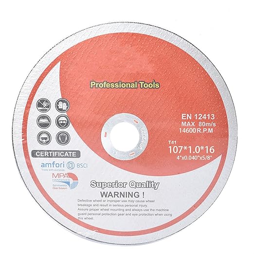 findmall 25 Pack 4" x.040 x5/8" Cut Off Wheel, Metal and Stainless Steel Thin Cutting Discs