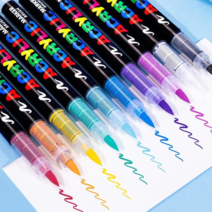 288 Colors Acrylic Paint Markers Set, Soft Flexible Brush Markers - Image 5